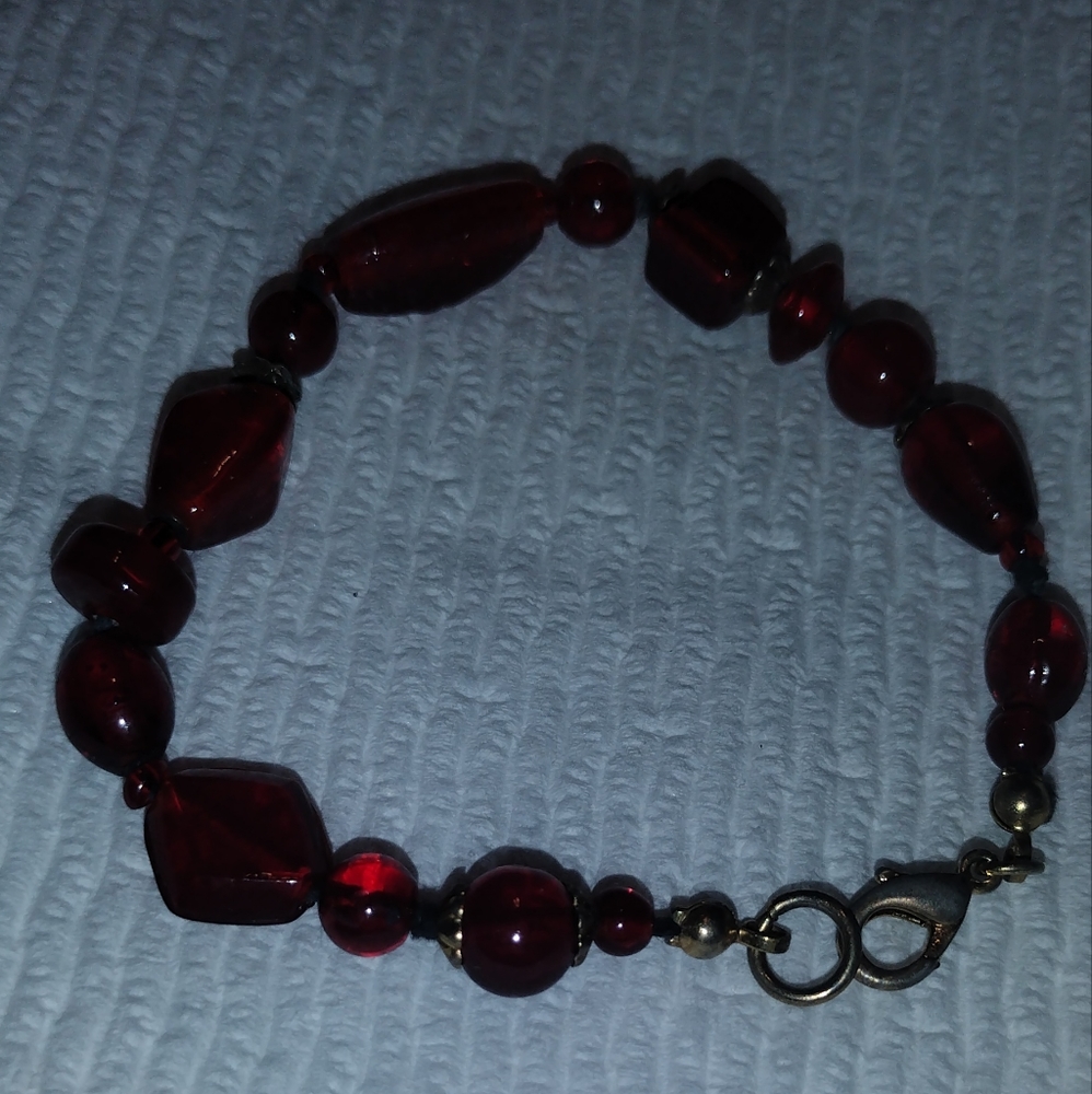 Silver And Ruby Vintage Bracelet - image 5